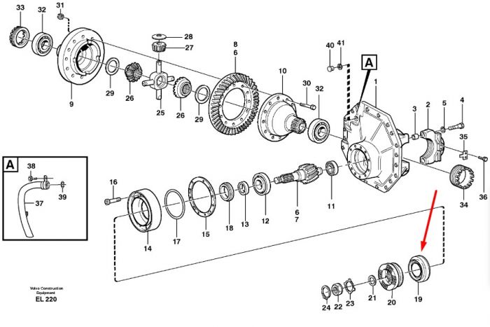 17264219 Кольцо уплотнительное, сальник VOLVO L150E, L180G