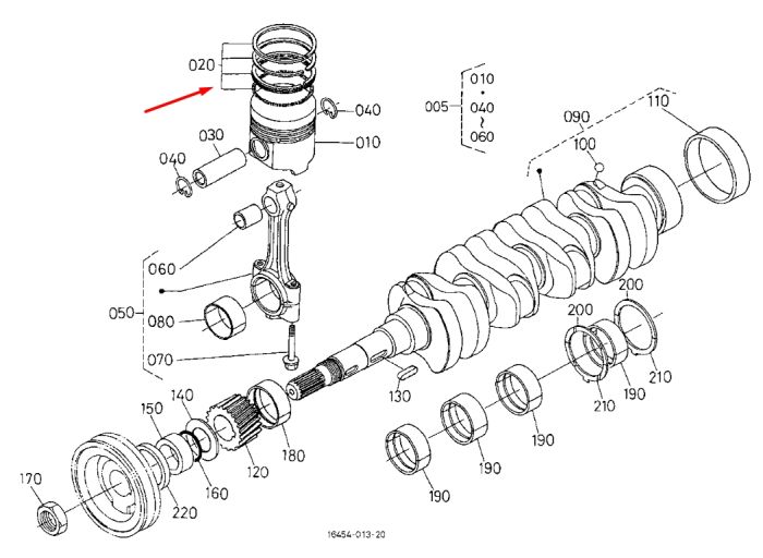Kubota 17331-21090 Кольца поршневые +0.50 для D1462, D1703, V2203