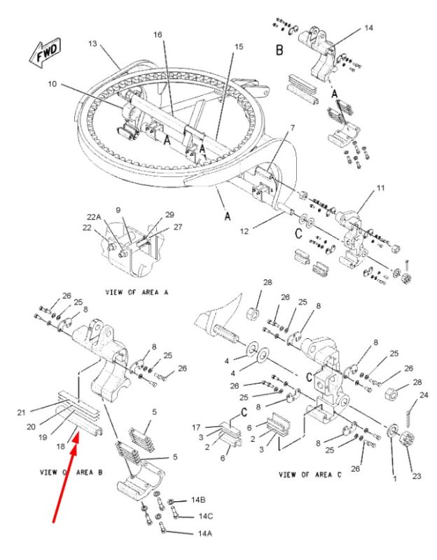 1781685 Накладка поворотного круга Caterpillar 12H, 160H, 140H