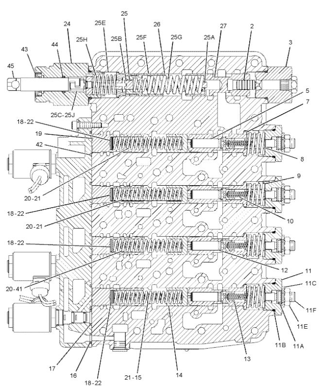 Caterpillar 1861525 Электромагнитный клапан, соленоид 24V