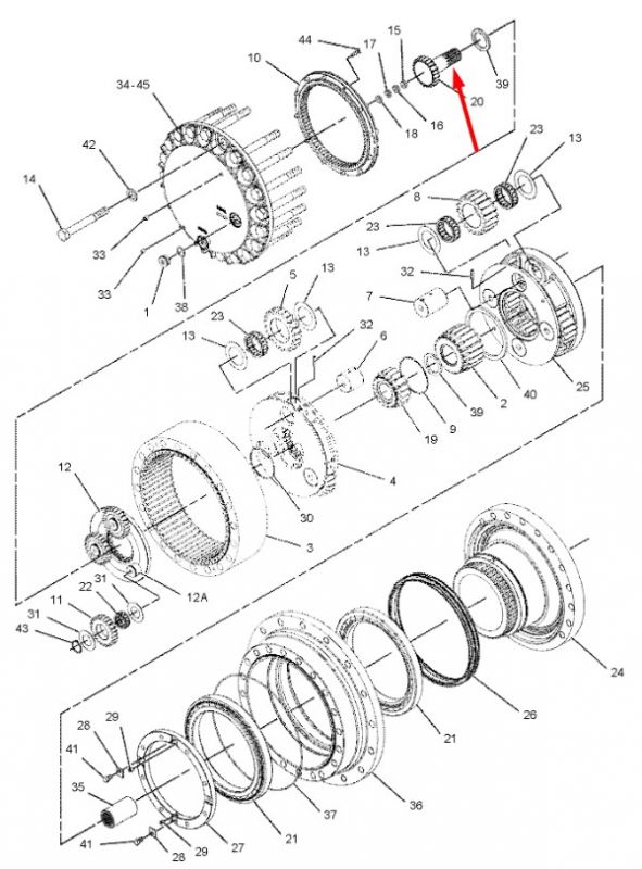 1912521 Шестерня Caterpillar