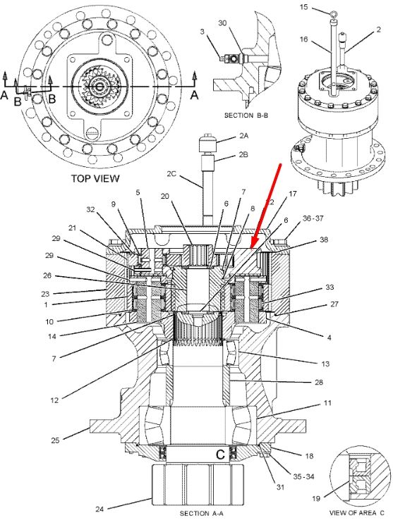 191-2579 Водило планетарной передачи редуктора Caterpillar 325D/329D