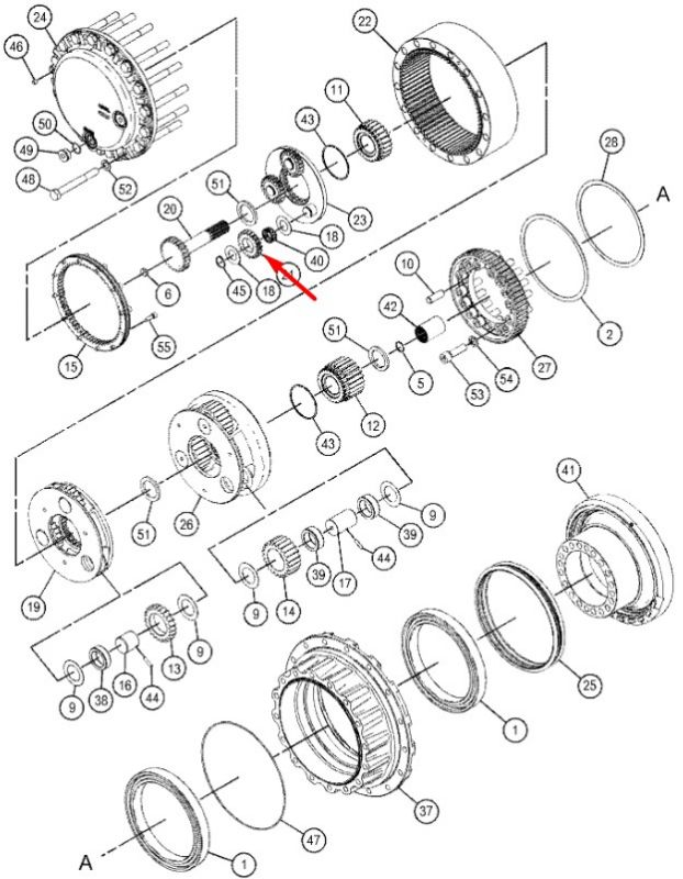 191-2675 Шестерня сателлит первой ступени редуктора CAT 324D