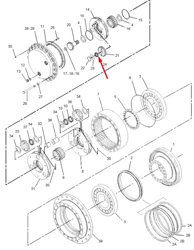 191-2677 Подшипник сателлита редуктора CAT 324D