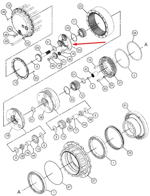 191-2678 Первая планетарная передача Caterpillar 322, 324, 326