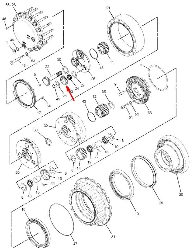 191-2684 Шестерня сателлит первой ступени редукора CAT 325