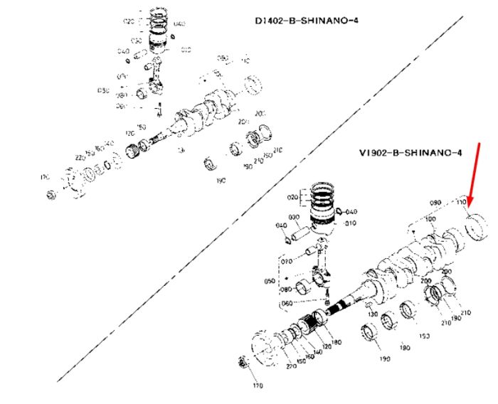 Kubota 1G911-05203 Втулка под сальник коленвала для D1703, D1503