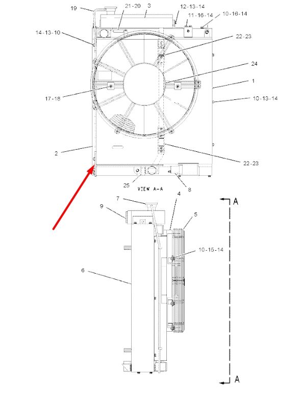 Caterpillar 193-1018, 1931018 Радиатор для M312, M315, M318, M320