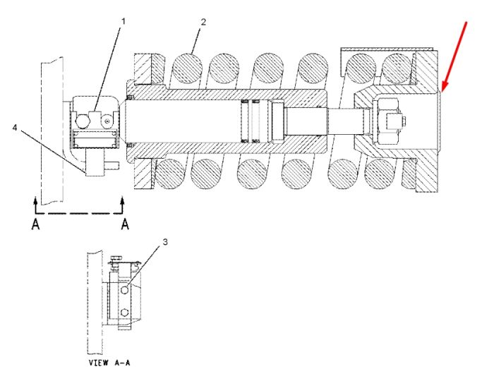 Caterpillar 1941127 Натяжитель гусеницы для 322C