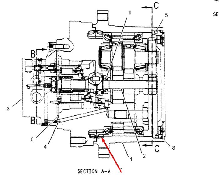 198-5020 Сальник, даукон, уплотнение бортового редуктора CAT 304
