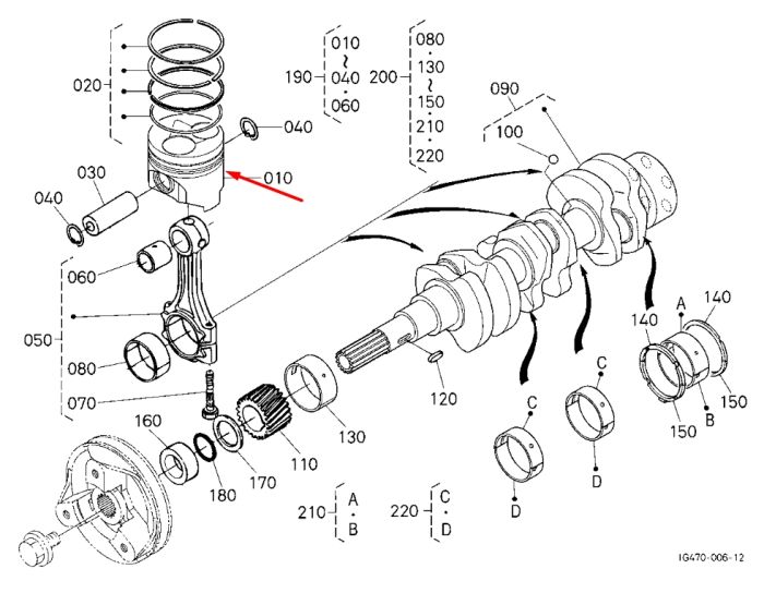 Kubota 1G962-21112 Поршень D902 72мм