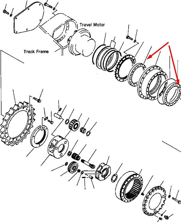 207-27-61310 Подшипник редуктора хода Komatsu PC250, PC350