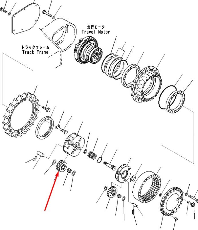 207-27-63210 Подшипник сателлита второй ступени KOMATSU PC300
