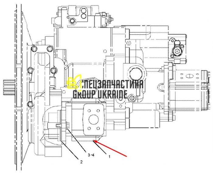 Насос шестеренчатый Kawasaki 207-8235 Handok