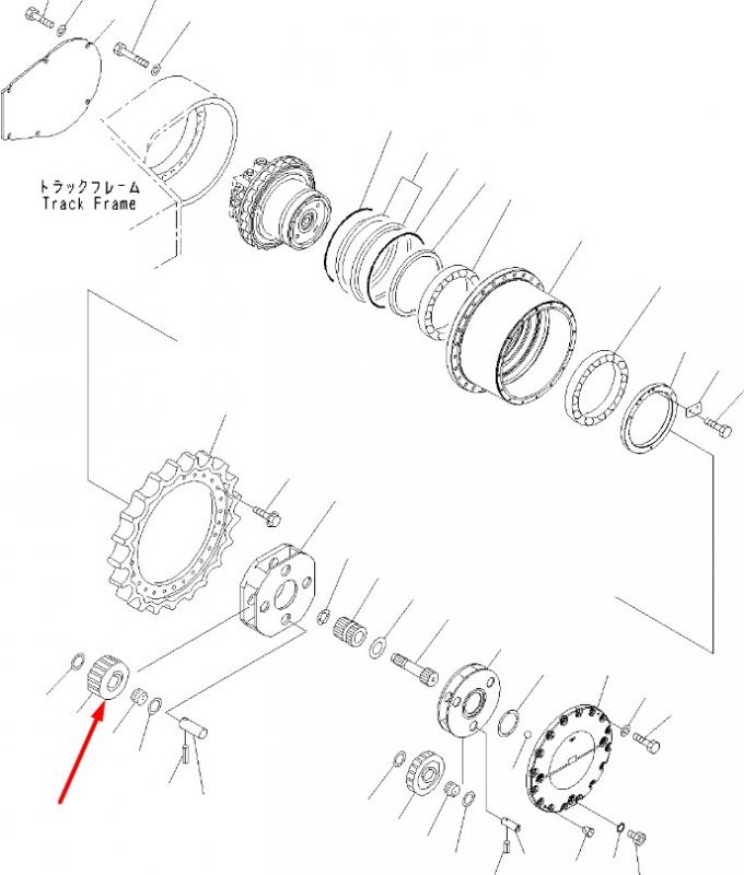 208-27-71140 Шестерня сателлит второй ступени редуктора KOMATSU PC400