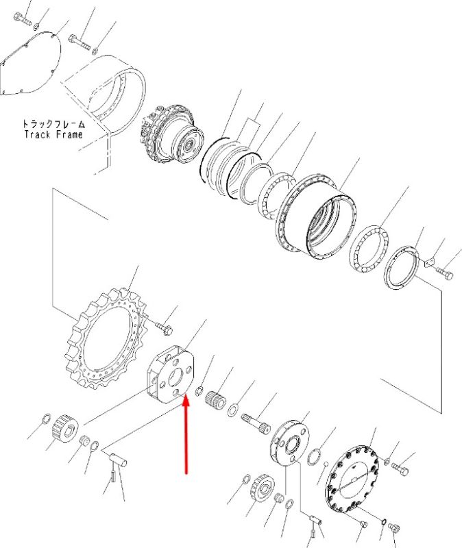 208-27-71170 Вторая планетарная передача редуктора KOMATSU PC400