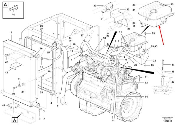 Volvo 20880612 Расширительный бак для EC330, EC360
