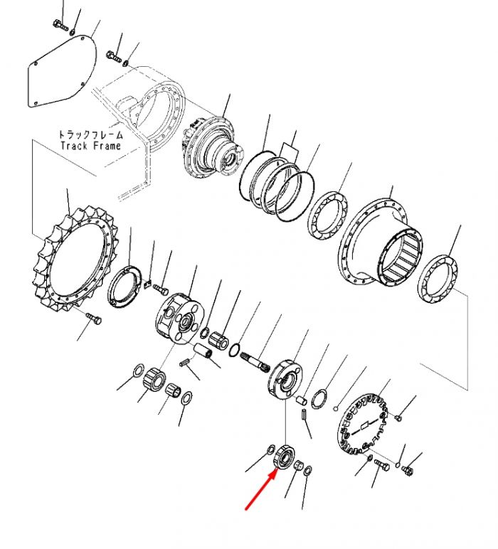 20Y-27-22120 Шестерня редуктора Komatsu PC200-7, PC160-7, PC180-7, PC200-8, PC160-8, PC180-8