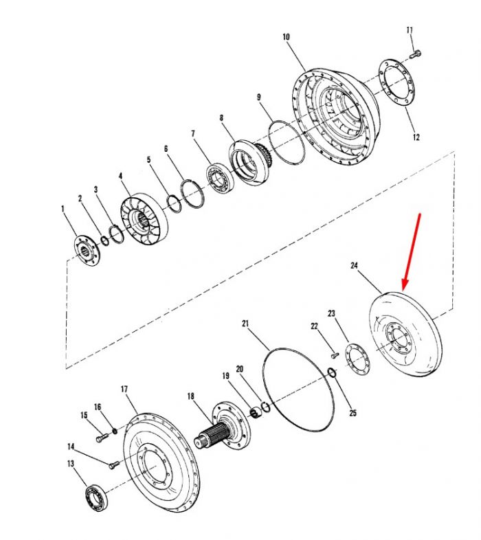 219297 Турбина Dana Spicer C320, C330, C270, CL270, 28000, 32000