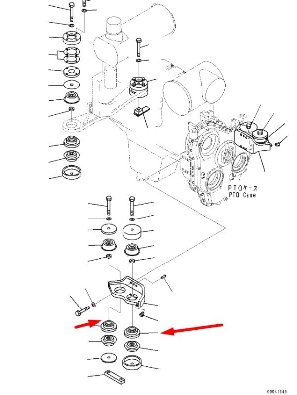 Komatsu 21T-01-11150 Подушка двигателя для PC300, PC650