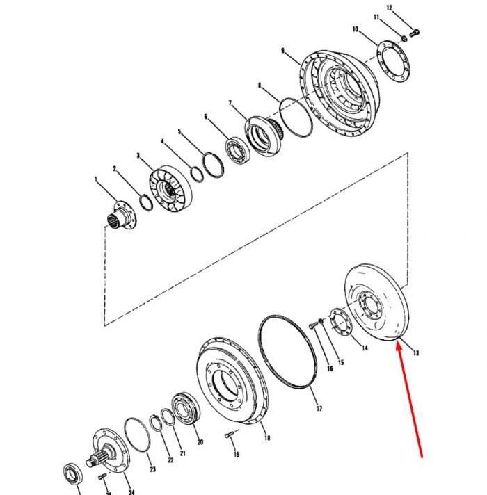 222684 Турбина Dana Spicer C320, C330, C270, CL270, 28000, 32000