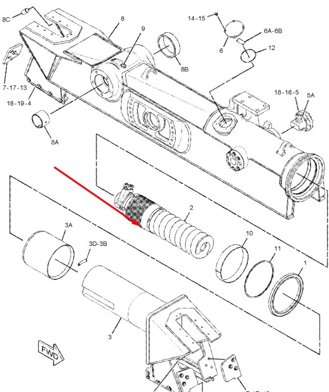Caterpillar 2230659 Натяжитель гусеницы для D6