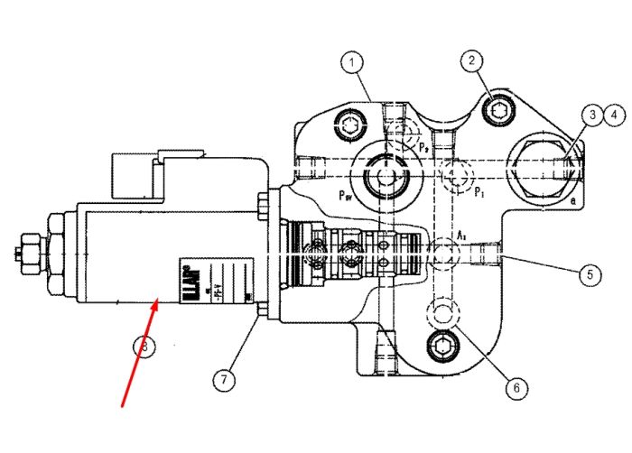 Caterpillar 2254558 Электромагнитный клапан в сборе 12V