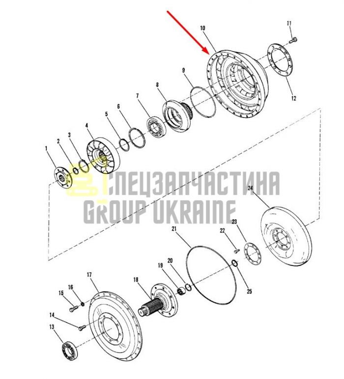 239643 Ротор Dana Spicer C320, C330, C270, CL270, 28000, 32000