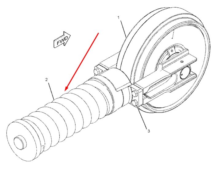 Caterpillar 2394338 Натяжитель гусеницы для 320C, 325C