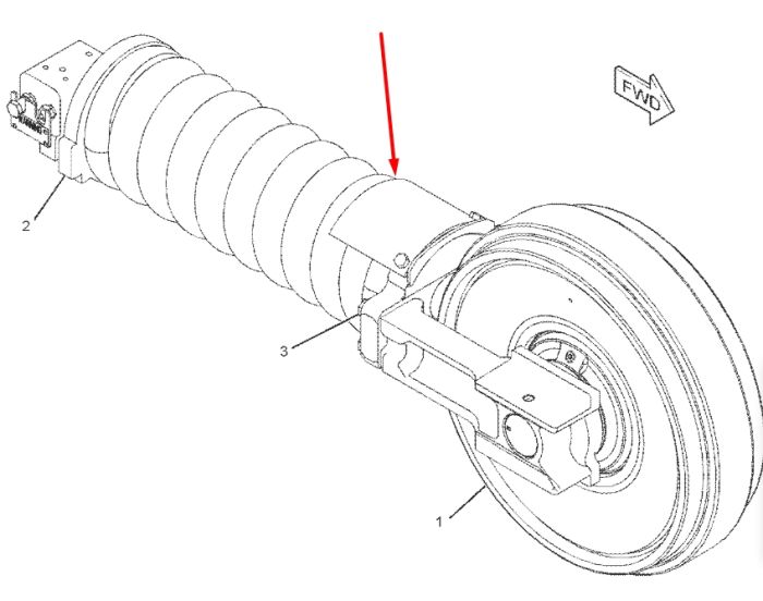 Caterpillar 2394366 Натяжитель гусеницы для 324D, 326D