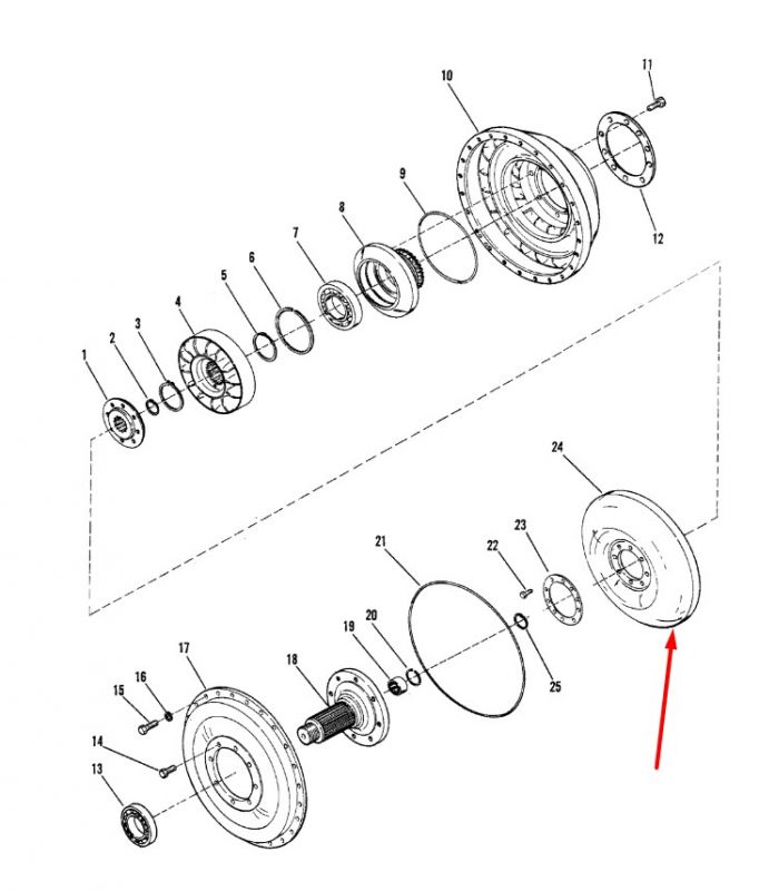 240467 Турбина Dana Spicer C320, C330, C270, CL270, 28000, 32000