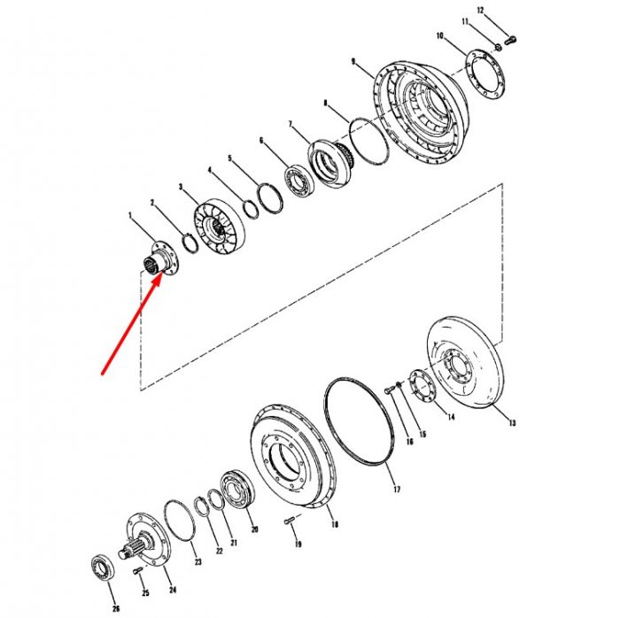 242540 Ступица ротора Dana Spicer C320, C330, C270, CL270, 28000, 32000