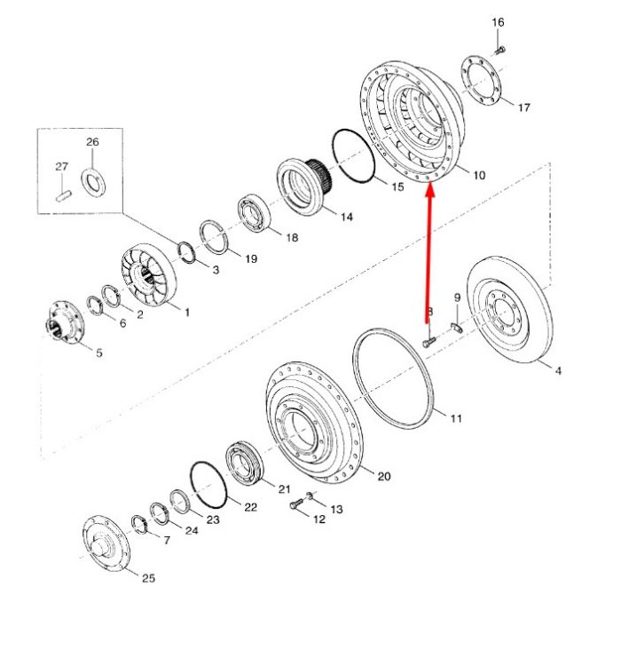 247225 Ротор Dana Spicer C5000, CL5000, 34000, 36000, 40000, TE27, TE32