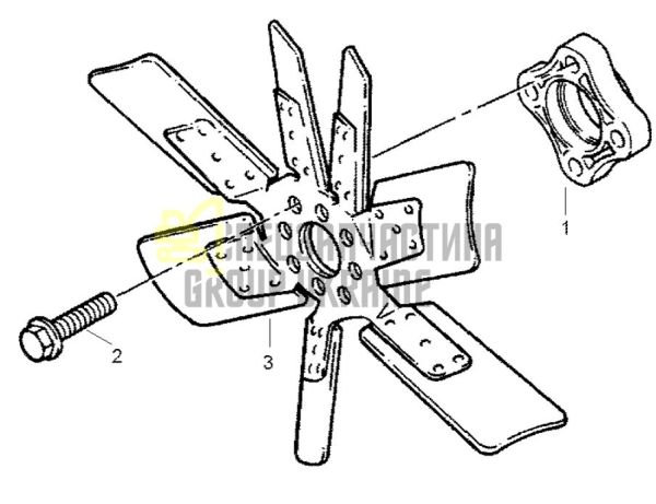 Cummins 4931778 Крыльчатка для 4B3.9