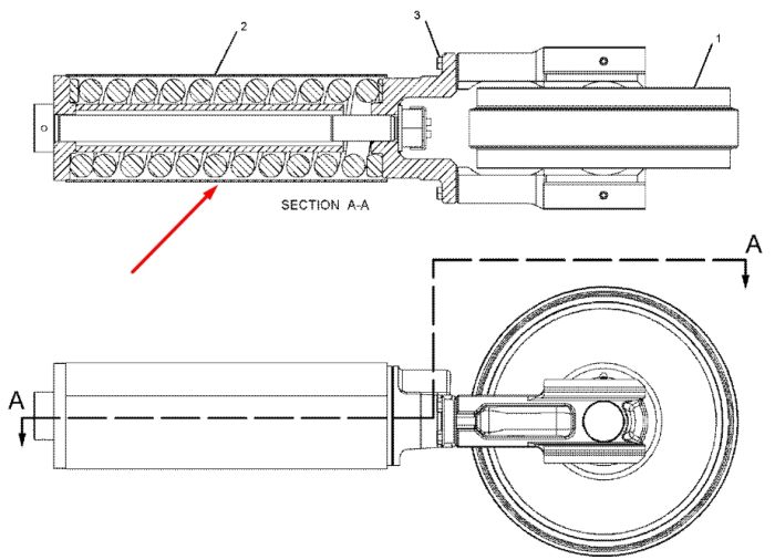 Caterpillar 2487170 Натяжитель гусеницы для 330D, 340D
