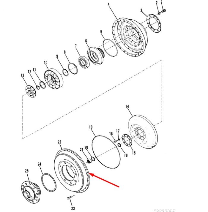 249552 Крышка ротора Dana Spicer C320, C330, C270, CL270, 28000, 32000