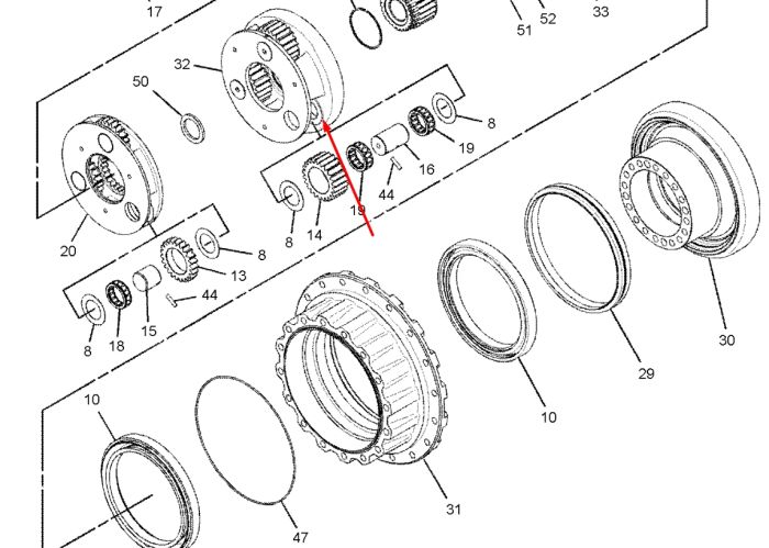 267-6799 Третья планетарная передача Caterpillar 330