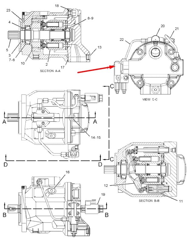 Caterpillar 2807869 Регулюючий клапан поршневого гідравлічного насоса