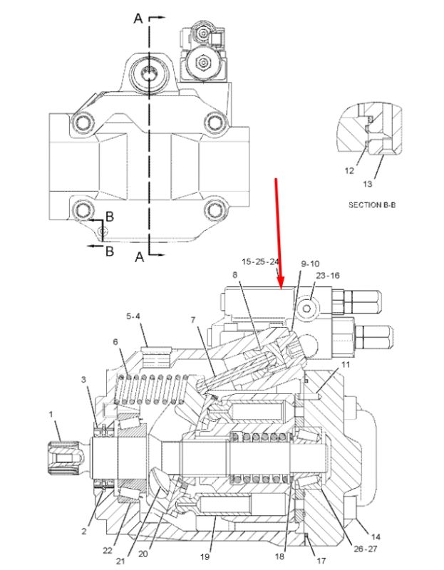 Caterpillar 2855240 Группа клапанов компенсатора расхода для D6