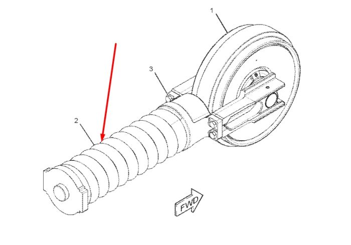 Caterpillar 2979275 Натяжитель гусеницы для 323E, 329E
