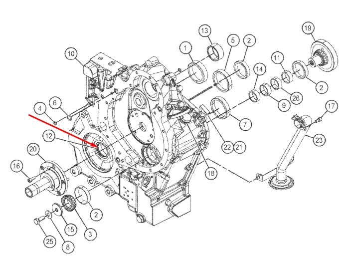 Caterpillar 302-8432 Сальник КПП для 420E, 422E, 424E