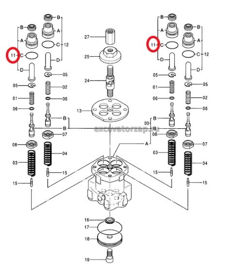 Hitachi 3058790 Толкатель джойстика для EX200