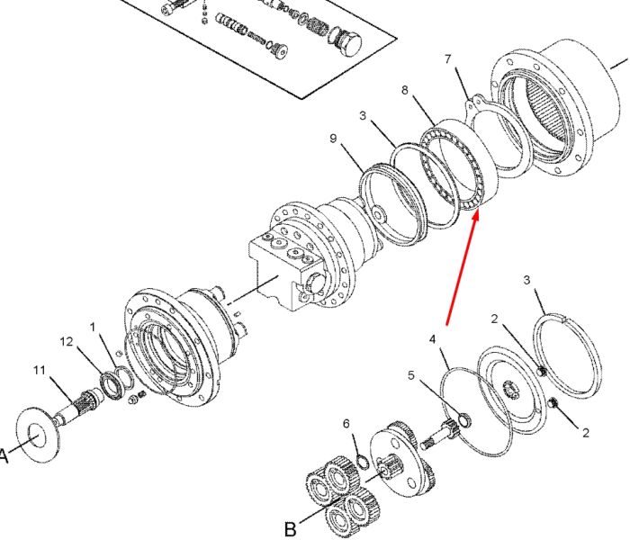Подшипник редуктора Caterpillar 301.5 311-9646