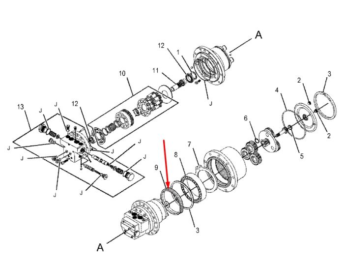 312-0114 Сальник бортового редуктора CAT 302.5 даукон, уплотнение