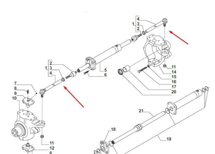 313260A1 (138334) Рулевая тяга в сборе CASE 580