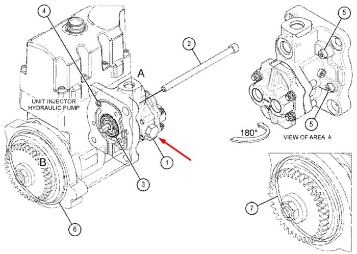 Caterpillar 3186357 Топливоперекачивающий насос MTC735, 324D, 330C, TH31-E61, 521B, 522B, 950H, 962H