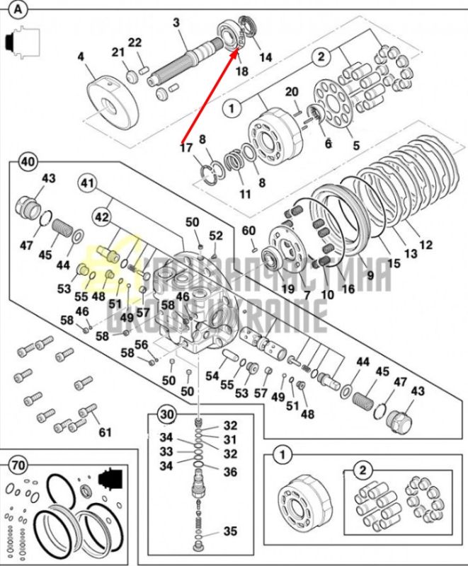 JCB 332/E5671 Подшипник JZ140
