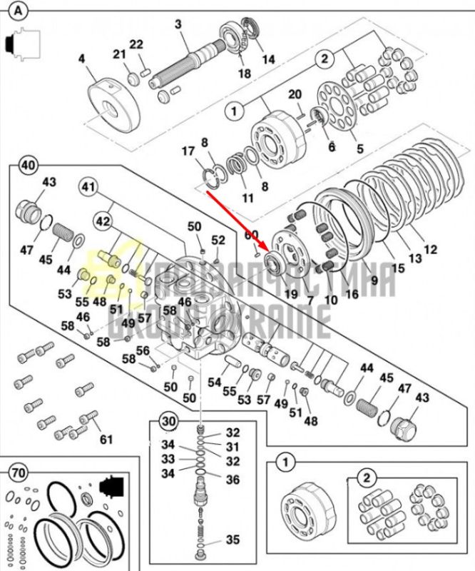JCB 332/E5672 Подшипник JZ140