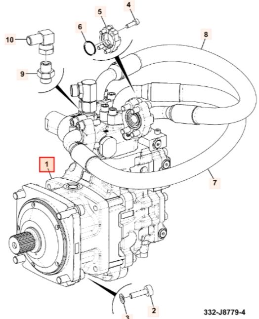 JCB 332/J8787 Гидромотор хода JS130W, JS145W