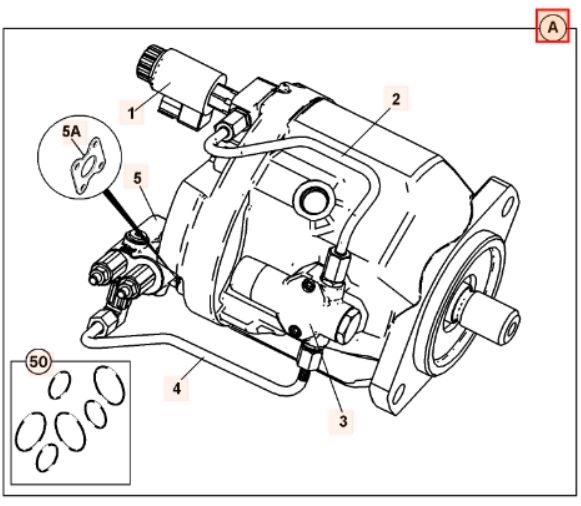 JCB 333/D5108 Насос гидравлический в сборе Bosch Rexroth